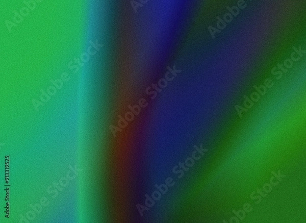 Fototapeta Abstract green and blue gradient with soft grain texture background