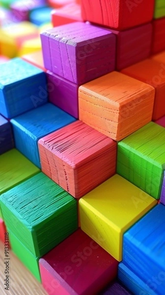Obraz Colorful Building Blocks