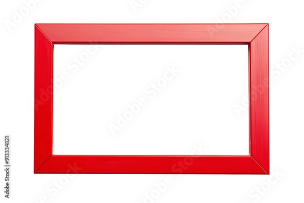 Fototapeta Red Picture Frame , simple, transparent background, white background