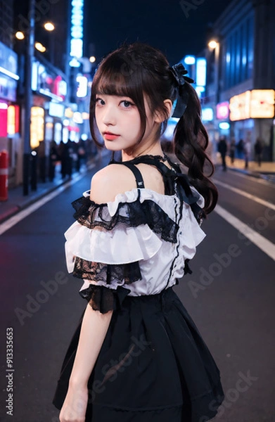 Obraz 夜の街の地雷系女子