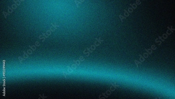 Obraz cyan grainy gradient background noise texture poster backdrop banner design, copy space
