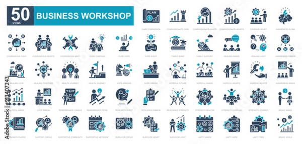 Fototapeta Business Workshop iconset