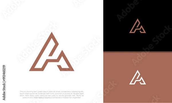Obraz Initials A logo design. Initial Letter Logo. Innovative high tech logo template.	