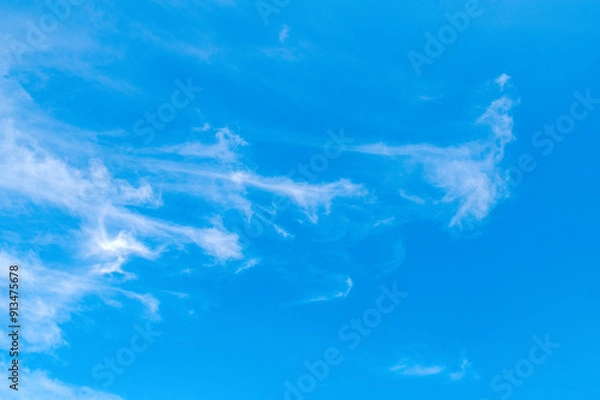 Obraz Cirrus clouds in the blue sky