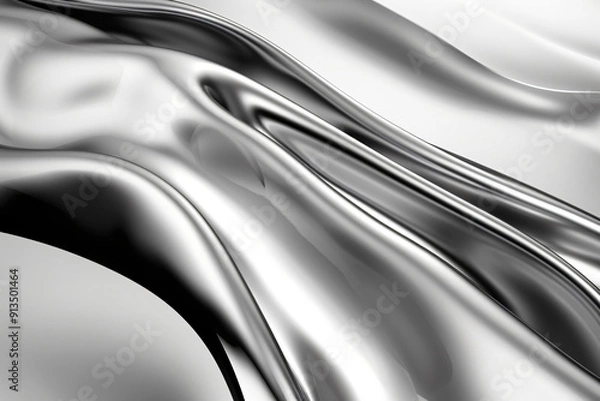 Fototapeta Silver foil metallic background design