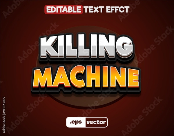 Obraz Editable 3d text effect for decoration