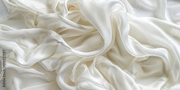 Obraz white georgette fabric