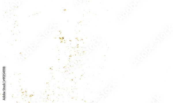 Fototapeta Doted and confetti golden glitter on transparent background. Shiny glittering dust. Gold glitter sparkle confetti that floats down falling. Vector illustration.