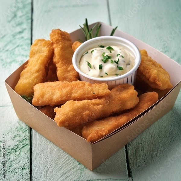 Fototapeta fried chicken nuggets