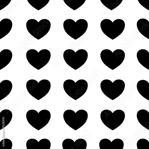 Fototapeta seamless pattern with hearts