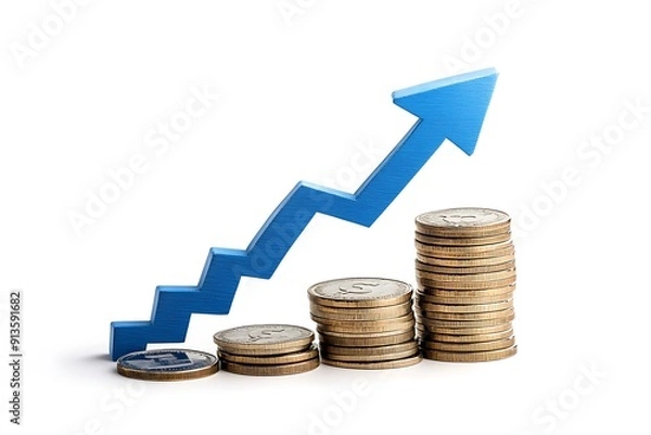 Fototapeta Business graph icon. 
