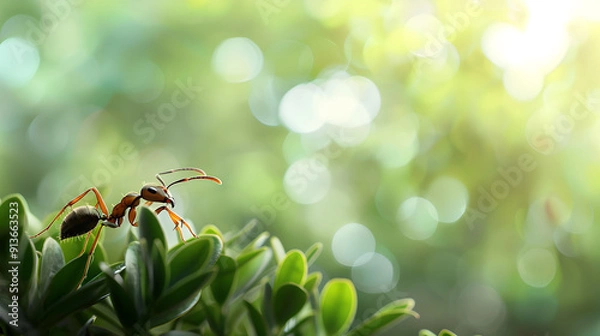 Obraz ant on leaves