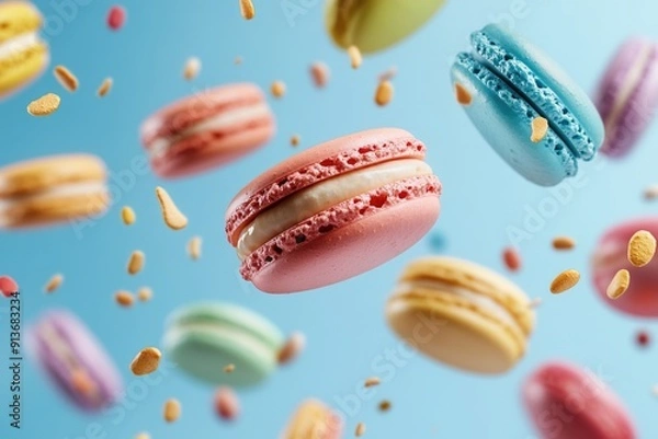 Fototapeta Macarons in flight