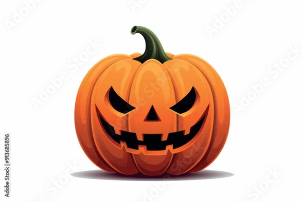 Obraz Spooky carved Halloween pumpkin