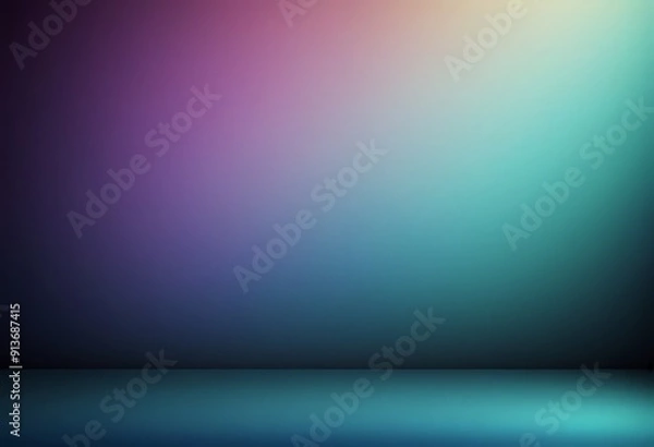 Fototapeta gradient background transitions from purple to blue, with single light source casting warm glow from the top