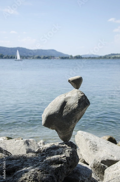 Obraz Balancierte Steine Bodensee