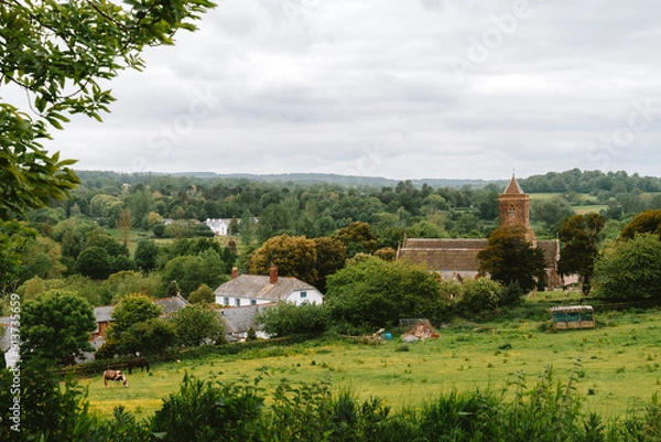 Obraz landscape with village