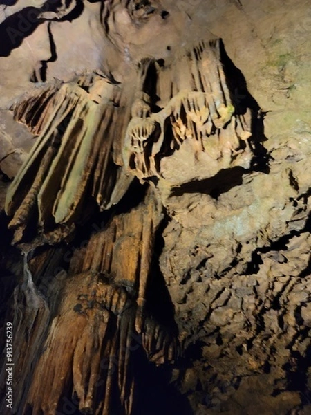 Obraz 동굴 석주 종유석 석순 cave