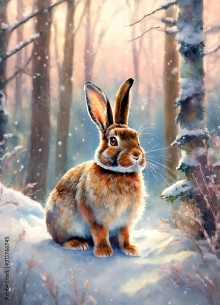 Obraz rabbit on the beach