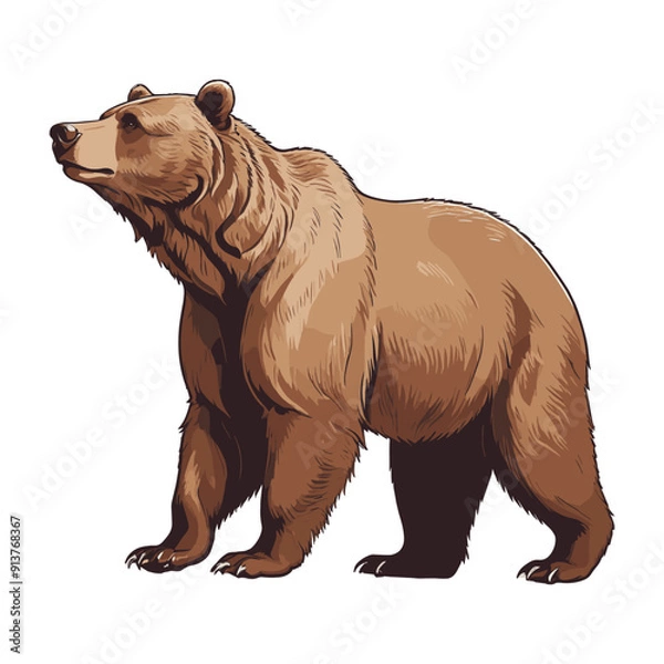 Obraz Brown Bear Vintage Illustration