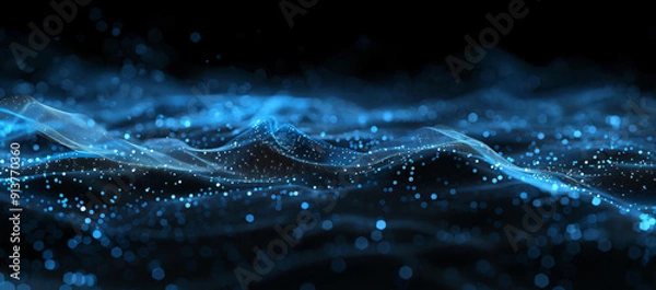 Fototapeta Abstract Blue Wave Pattern.