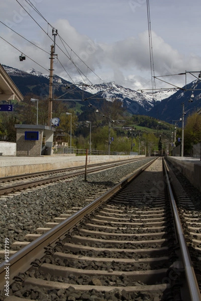 Fototapeta Leerer Bahnhof