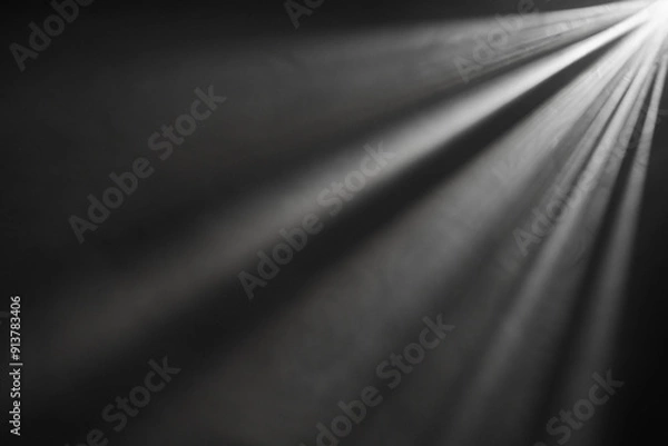Obraz Close up of light beam isolated on black background
