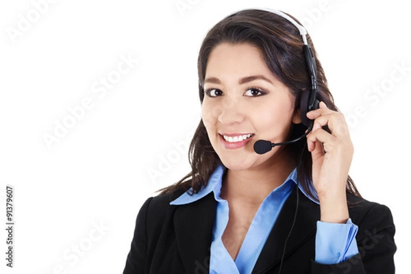 Obraz Female call center operator