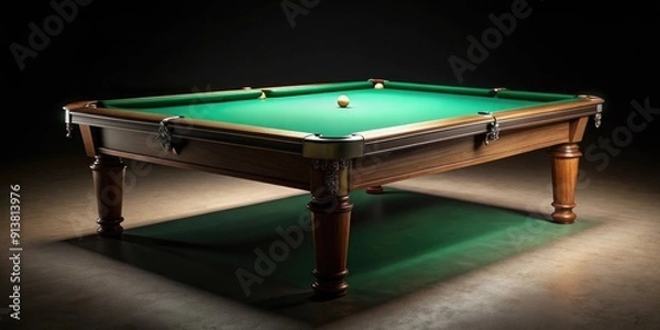Fototapeta close up view empty green pool table