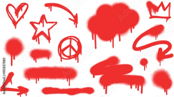 Obraz 15 creative graffiti style spray elements