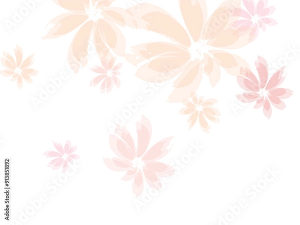 Fototapeta Abstract flower blooming design. Pattern with floral seamless. Grunge textured abstract art vector with flower and plants in watercolor style.