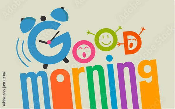 Obraz good morning flat style 2