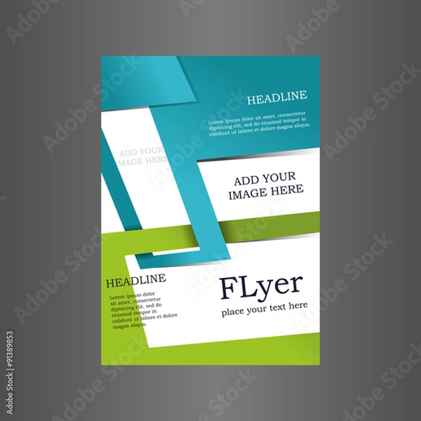Obraz Flyer design background. Vector business flyer template.