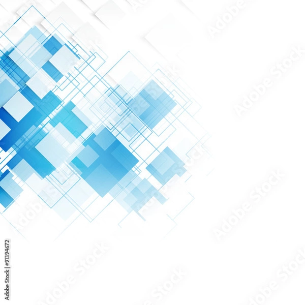 Obraz Vector blue squares. Abstract background. 