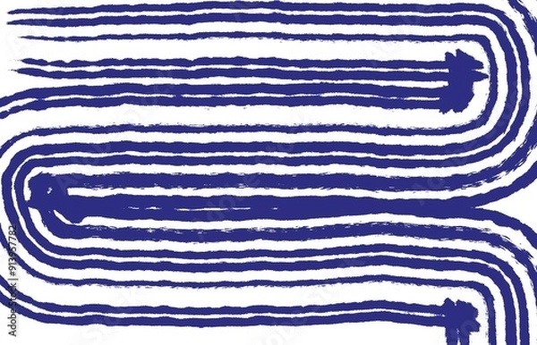 Obraz white background with blue stripes