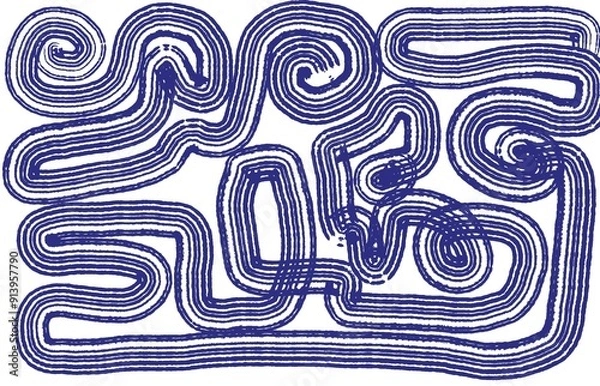 Obraz blue and white pattern