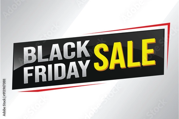 Fototapeta Black Friday super sale poster banner graphic design icon logo sign symbol social media website coupon for use landing page, template, note, web, mobile app, poster, banner, flyer, backdrop

