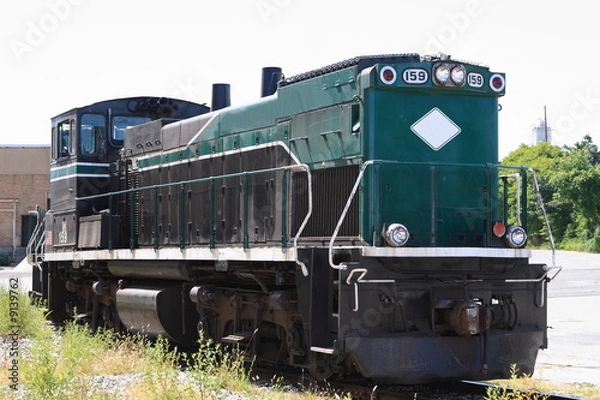 Obraz Diesel railroad Locomotive engine on a side track
