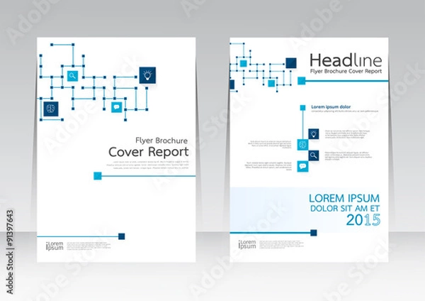 Obraz Vector design technology for Cover Report Annual Brochure Flyer Poster in A4 size
