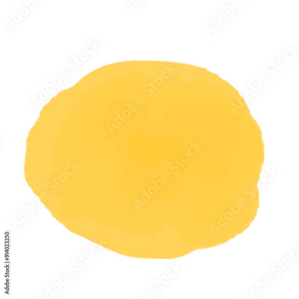 Fototapeta 可愛い黄色の水彩フレーム