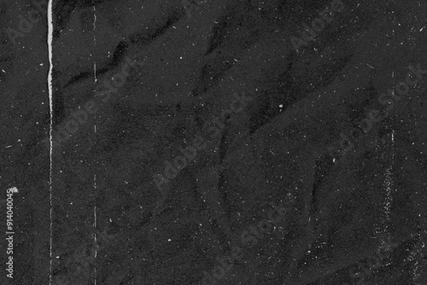 Fototapeta Old Rough Dirty Black Scratch Dust Grunge Black Distressed Noise Grain Overlay Texture Background. creased paper