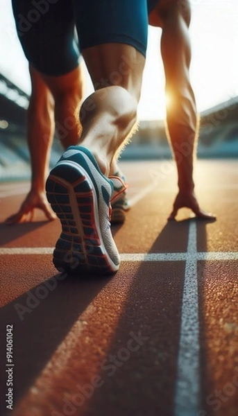 Obraz runner at the start