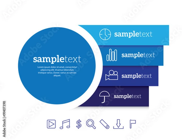 Obraz Infographic design background. Eps 10 vector file