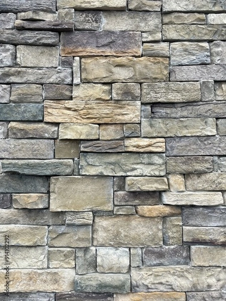 Obraz stone wall texture with different shades of grey