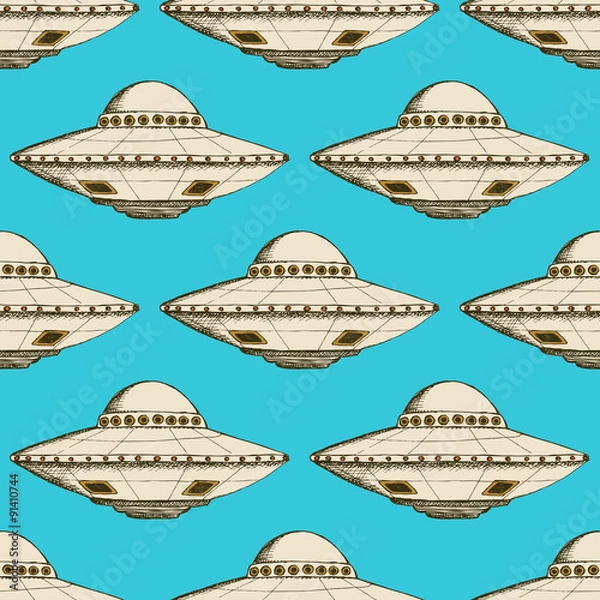 Obraz Sketch ufo plate