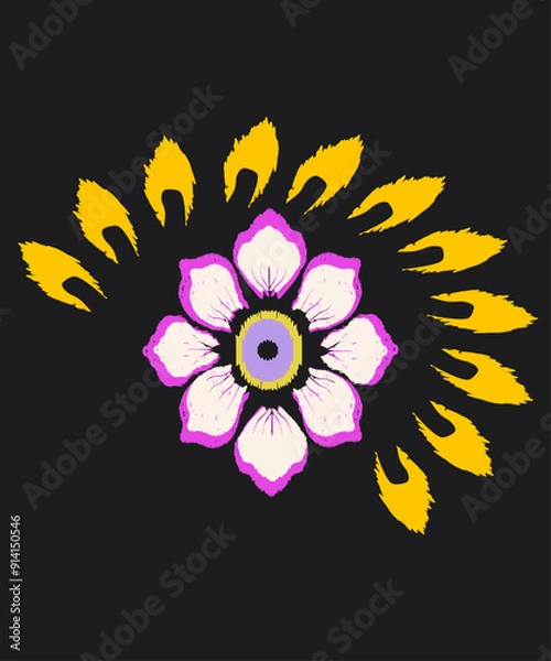 Obraz flower on black