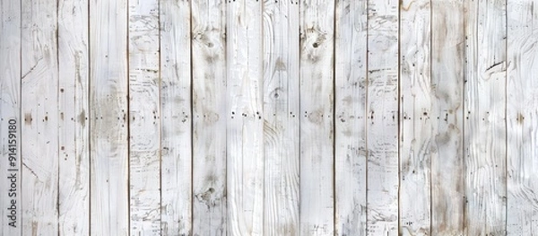 Fototapeta Natural white wood texture on plank background ideal for copy space image