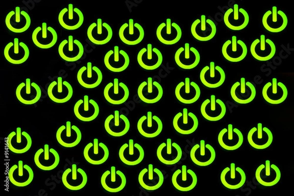 Fototapeta Many power buttons