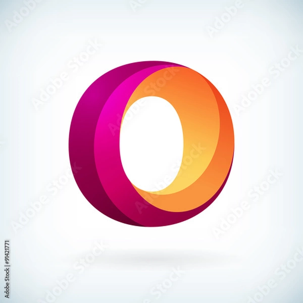 Obraz Modern twisted letter o