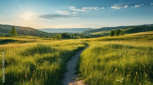 Fototapeta Tranquil Countryside Path